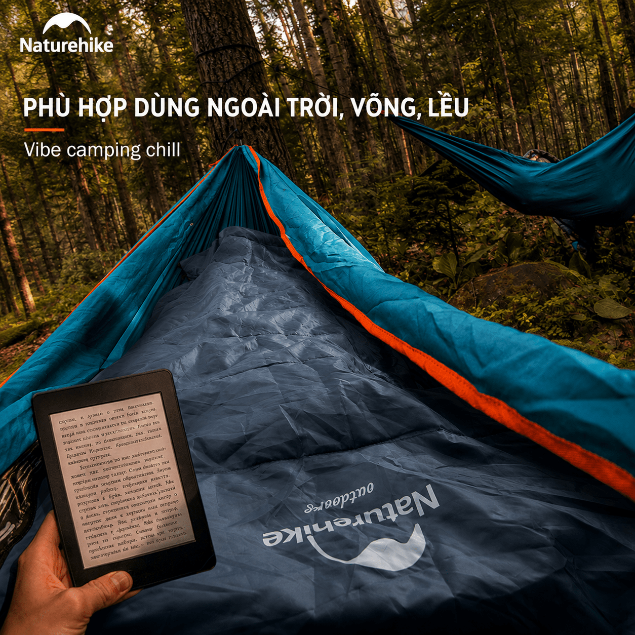 Túi Ngủ Naturehike NH21MSD08 Có Mũ 3 Mùa Y150 Chống Nước Ghép Đôi Túi Ngủ Camping Dã Ngoại