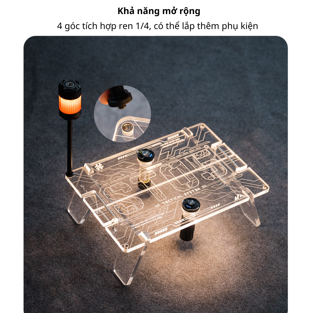 Bàn Camping Gấp Gọn SHINETRIP ST05 – Bàn Dã Ngoại Acrylic Trong Suốt Đa Năng, Nhẹ, Có Thể Xếp Chồng