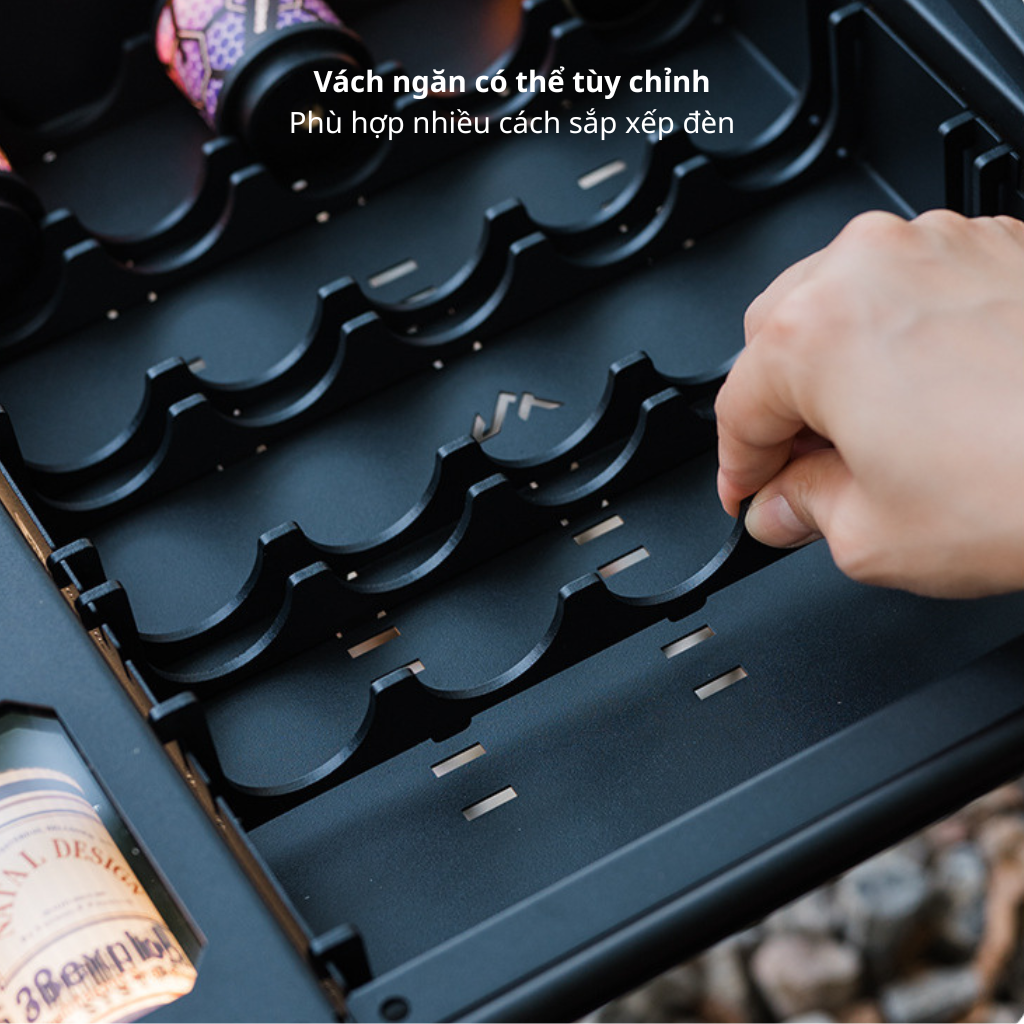 Khay IGT ShineTrip Tactical + Nắp Mica Trong Suốt | Khay Đựng Đèn Camping Âm Bàn, Inox 304 Cao Cấp