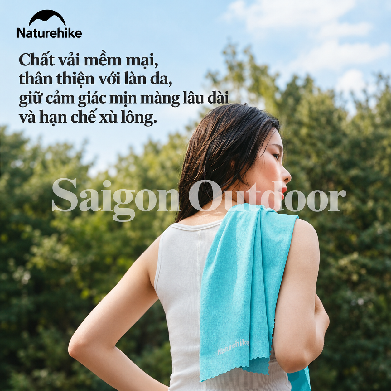 Khăn Tắm Thể Thao Naturehike Microfiber Nhanh Khô Siêu Nhẹ Khăn Du Lịch Camping NH19Y001-J, NH19Y002