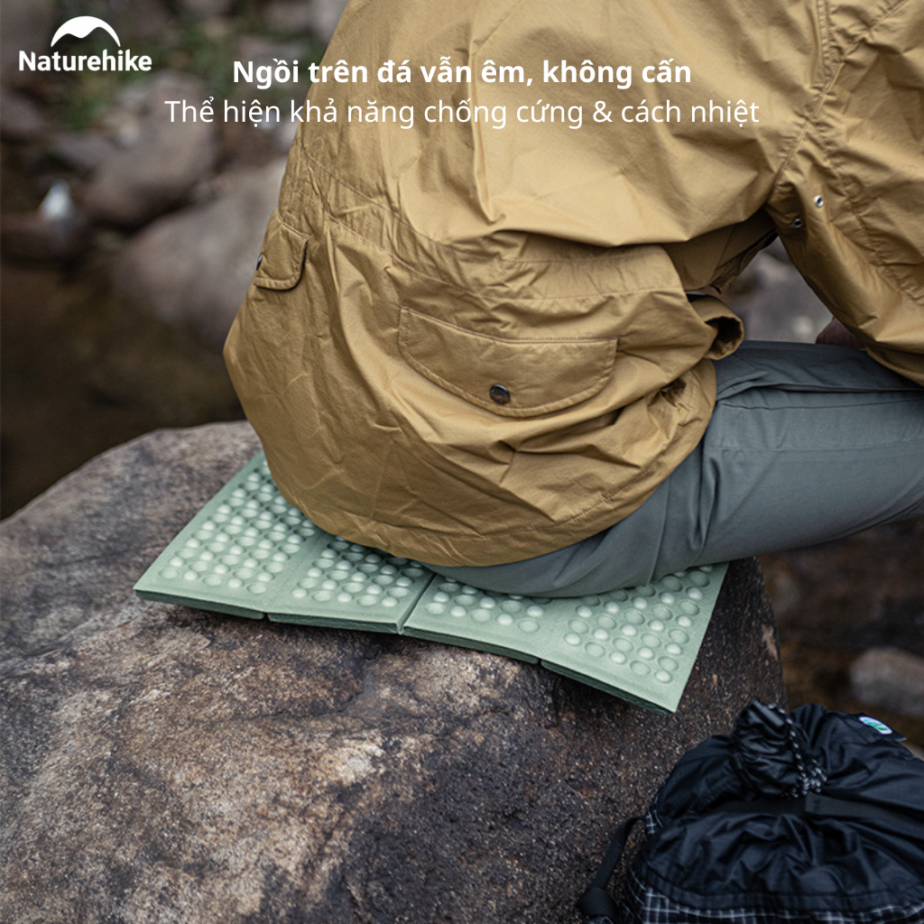 Đệm Ngồi Gấp Gọn Naturehike NH20PJ025 XPE Siêu Nhẹ Cách Nhiệt Chống Thấm Đệm Lót Ngồi Dã Ngoại