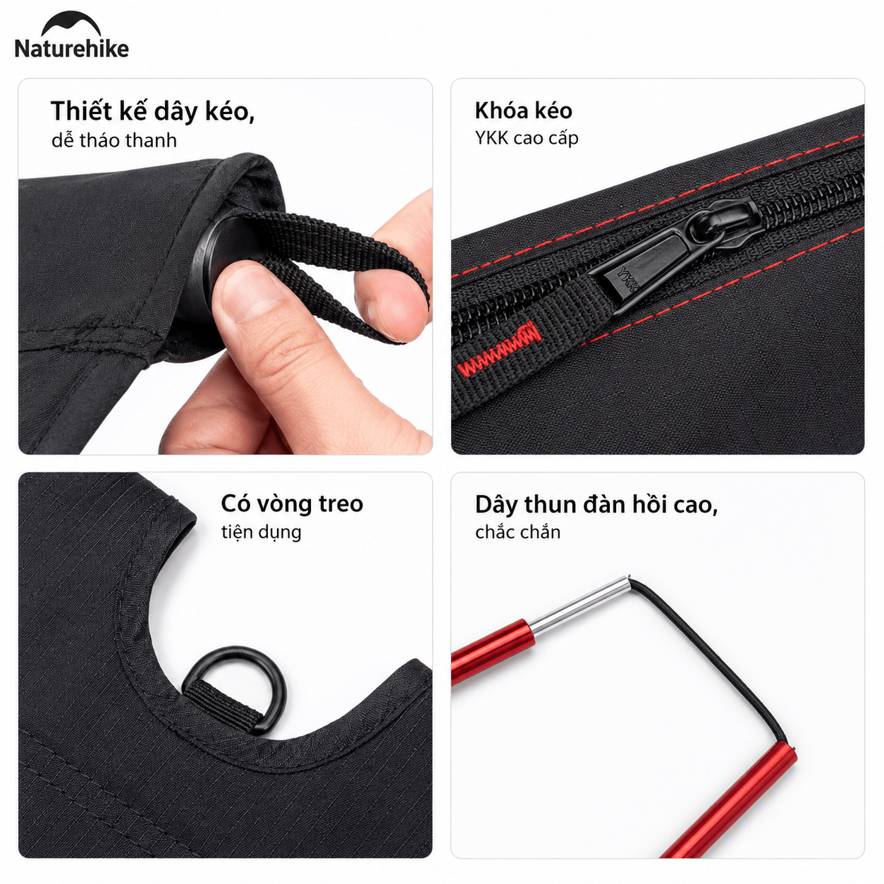 Giường Xếp Du Lịch Naturehike NH19JJ006 Gấp Gọn – Giường Camping Nhôm Siêu Nhẹ 190cm Chịu Lực Tốt
