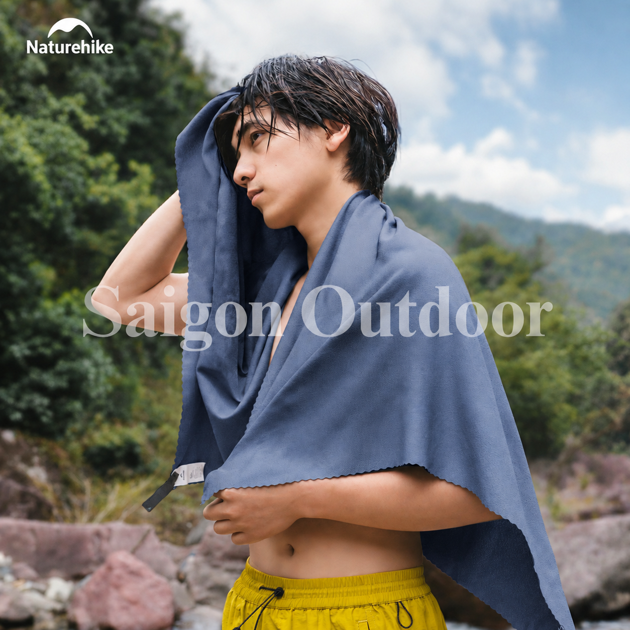 Khăn Tắm Thể Thao Naturehike Microfiber Nhanh Khô Siêu Nhẹ Khăn Du Lịch Camping NH19Y001-J, NH19Y002