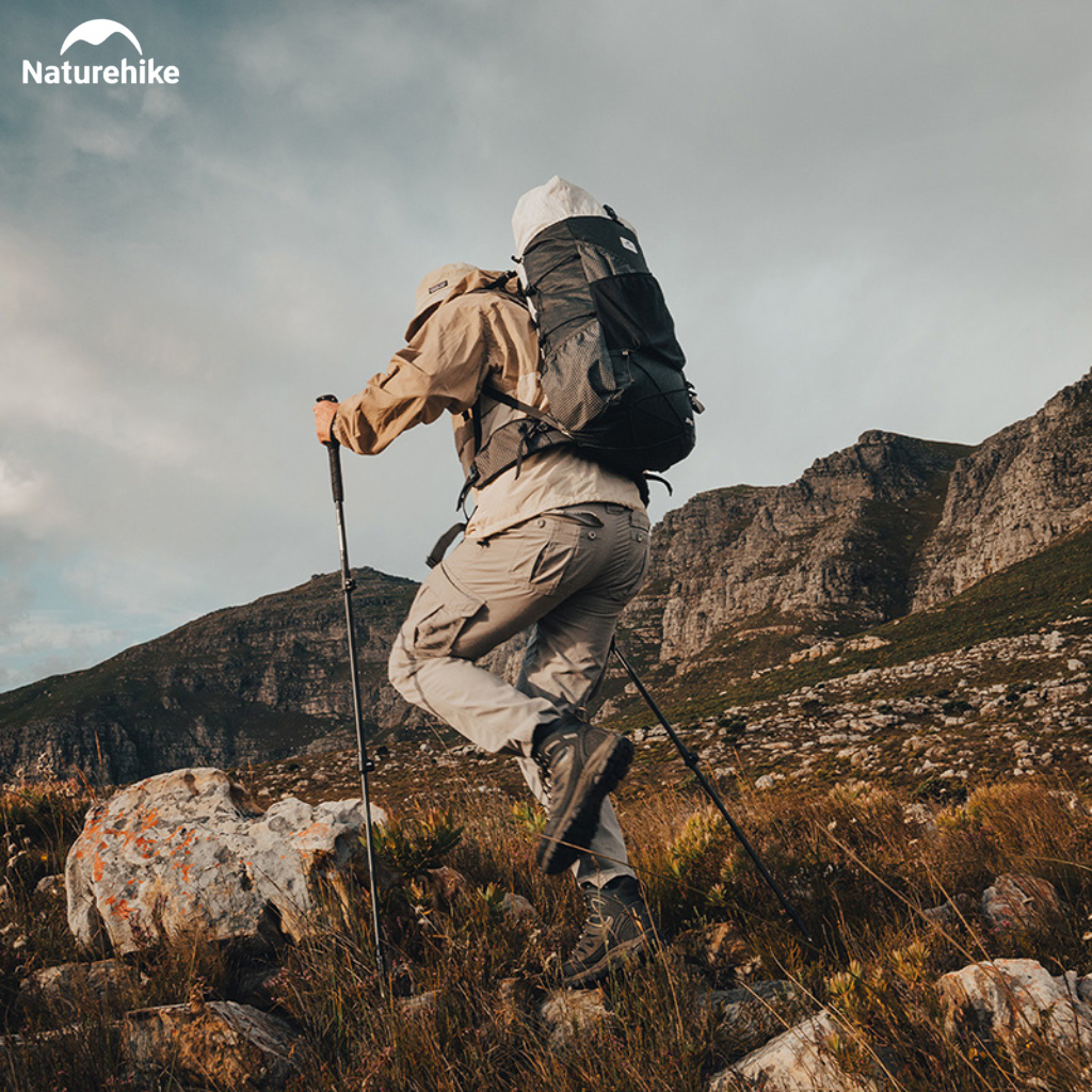 Gậy Leo Núi Naturehike ST03 Nhôm 7075 Siêu Nhẹ Gấp Gọn Chống Trượt Gậy Trekking Dã Ngoại