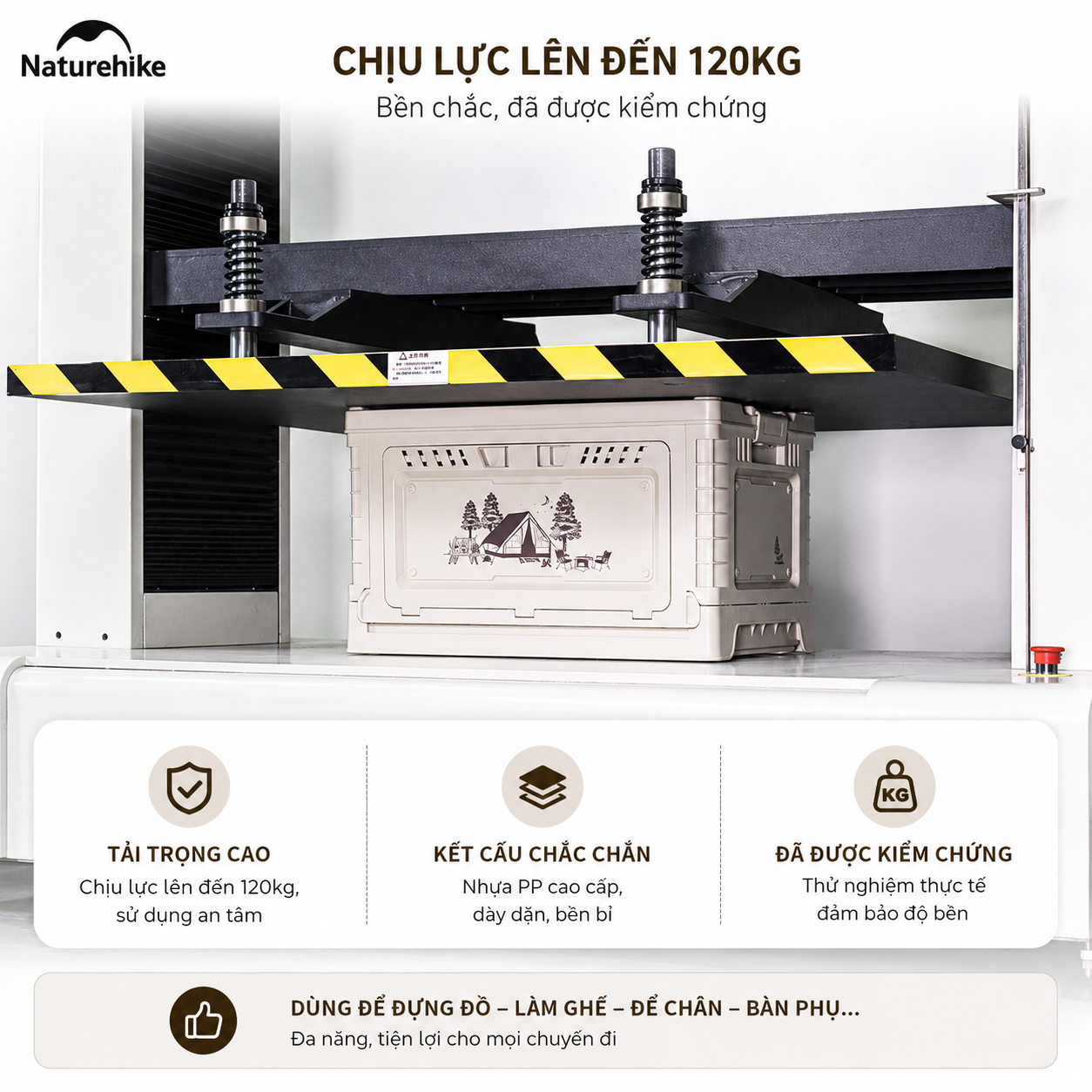 Thùng Nhựa Xếp Gọn Naturehike CNH22SN019 25L 50L Có/Không Ngăn Phụ - Thùng Đựng Đồ Camping Gấp Gọn