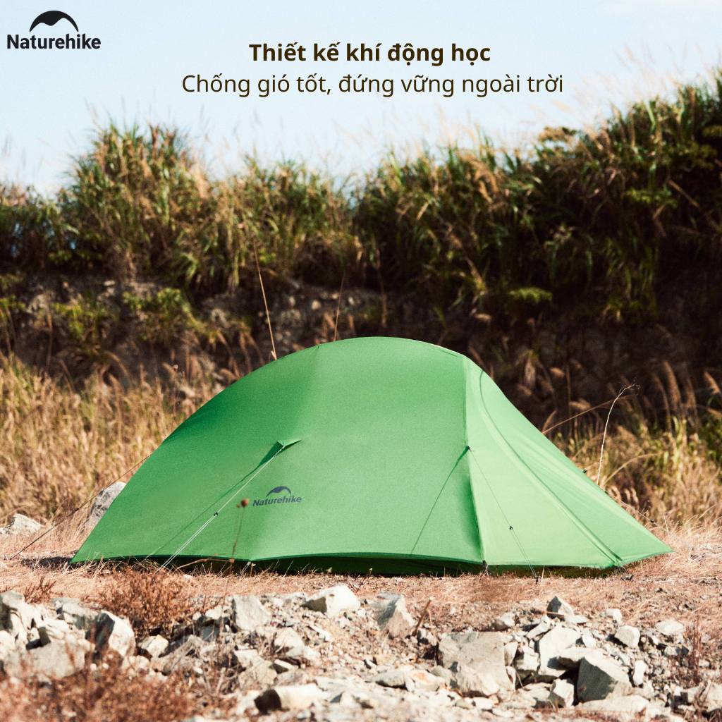Lều Cắm Trại 2 Người Naturehike CNK2450WS032 Siêu Nhẹ 1.9kg – Lều Dã Ngoại 2 Lớp Chống Mưa Gió