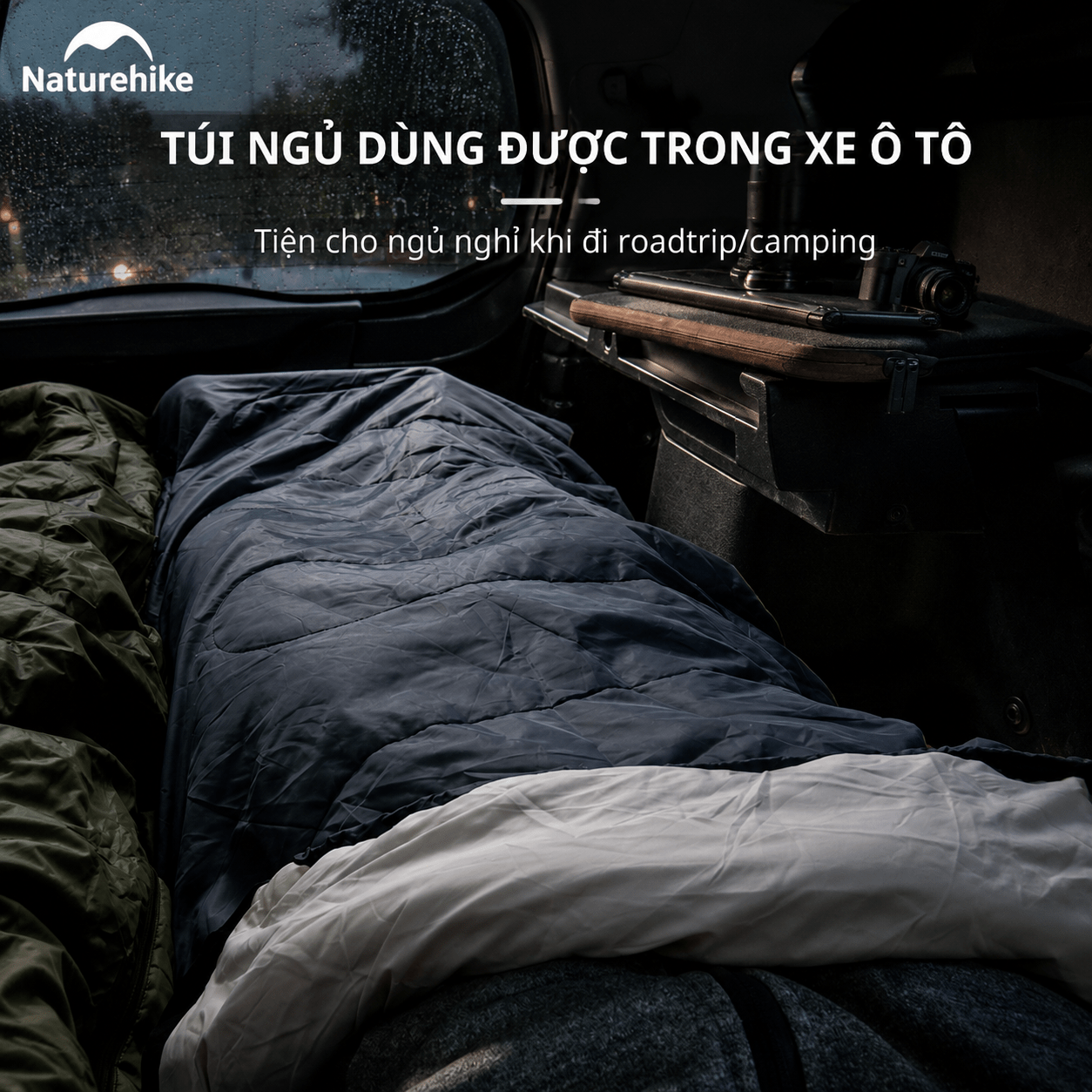 Túi Ngủ Naturehike NH21MSD08 Có Mũ 3 Mùa Y150 Chống Nước Ghép Đôi Túi Ngủ Camping Dã Ngoại