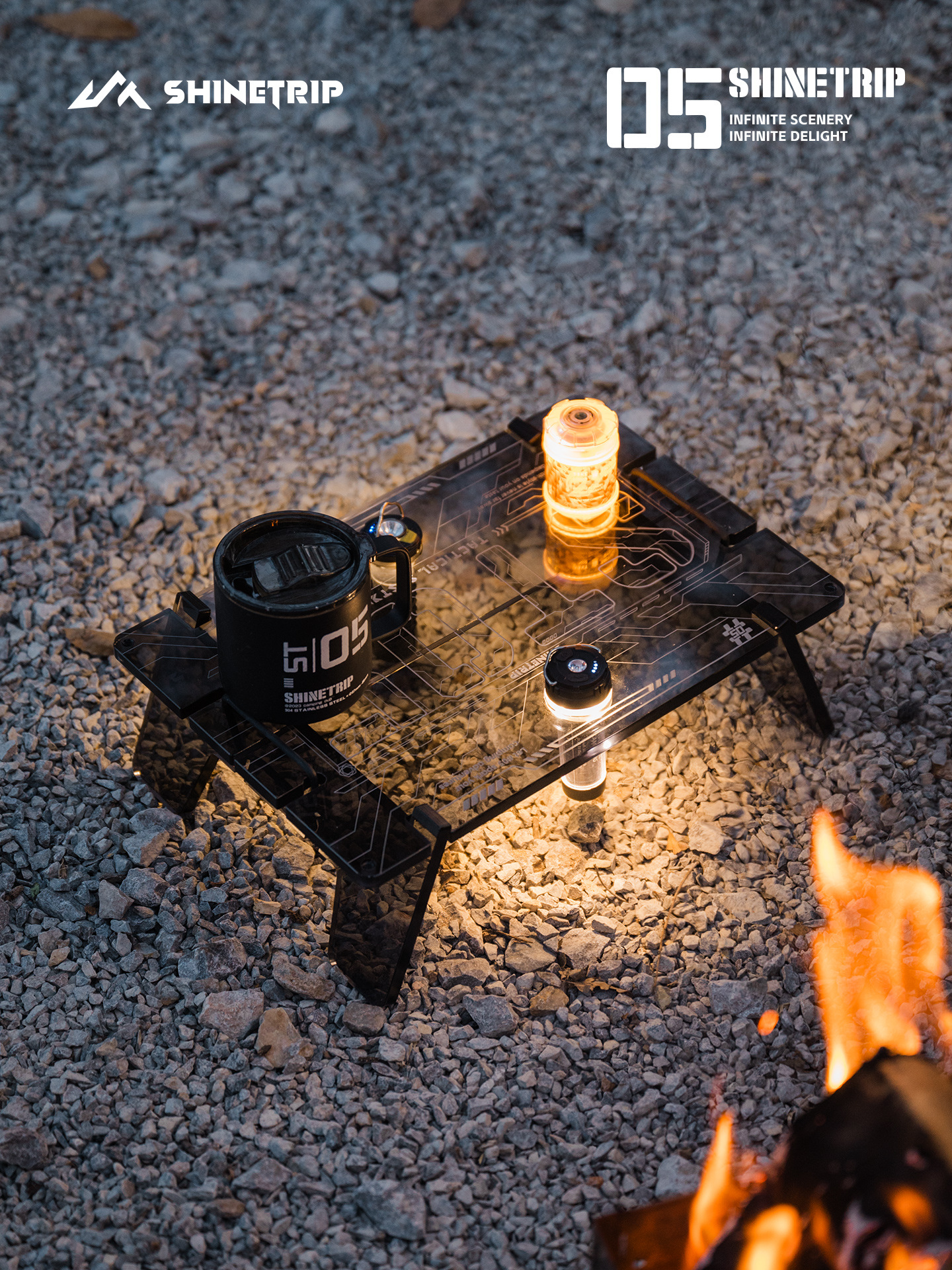 Bàn Camping Gấp Gọn SHINETRIP ST05 – Bàn Dã Ngoại Acrylic Trong Suốt Đa Năng, Nhẹ, Có Thể Xếp Chồng