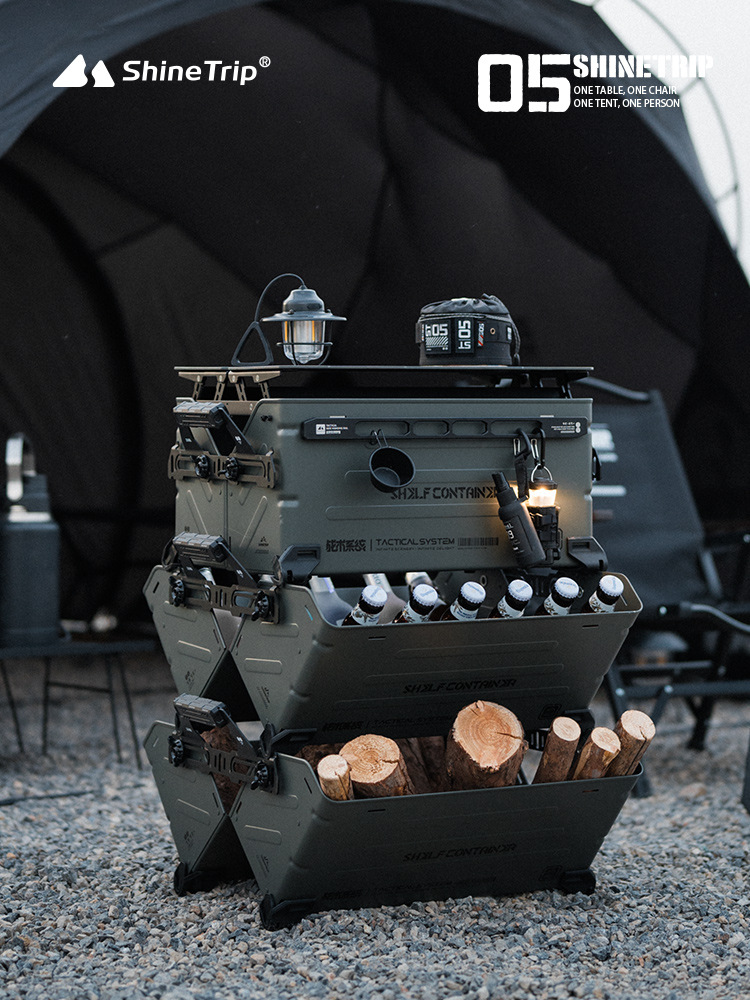 Hộp Đựng Đồ Cắm Trại ShineTrip Tactical 25L Nhôm Cao Cấp | Thùng Camping Đa Năng Xếp Chồng