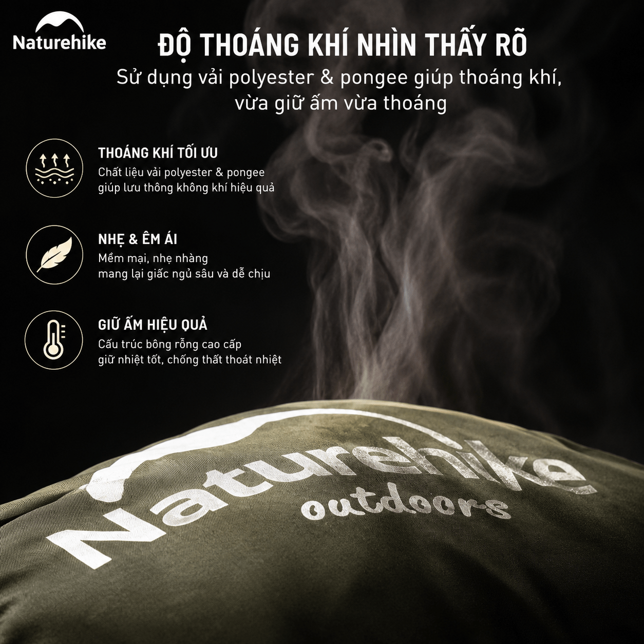 Túi Ngủ Naturehike NH20MSD07 Có Mũ Giữ Nhiệt Tốt - Túi Ngủ Dã Ngoại, Leo Núi, Chống Lạnh Cao Cấp