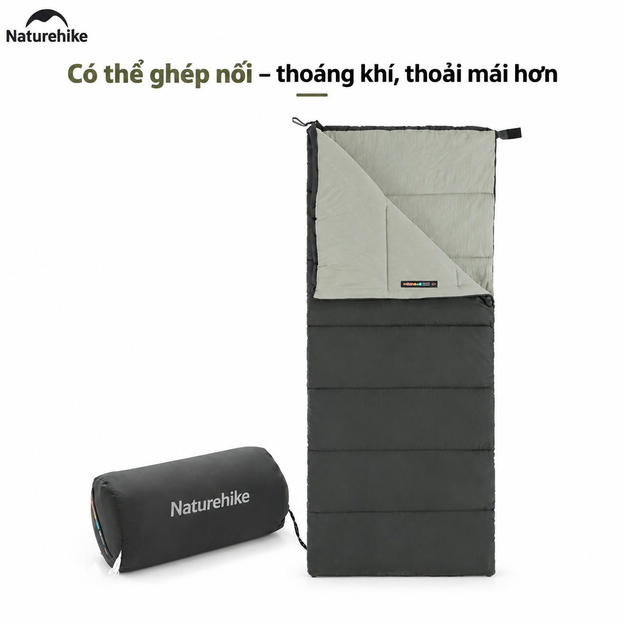 Túi Ngủ Naturehike Cotton F150 Giặt Máy Chống Nước Túi Ngủ Dã Ngoại 4 Mùa NH22MSD05