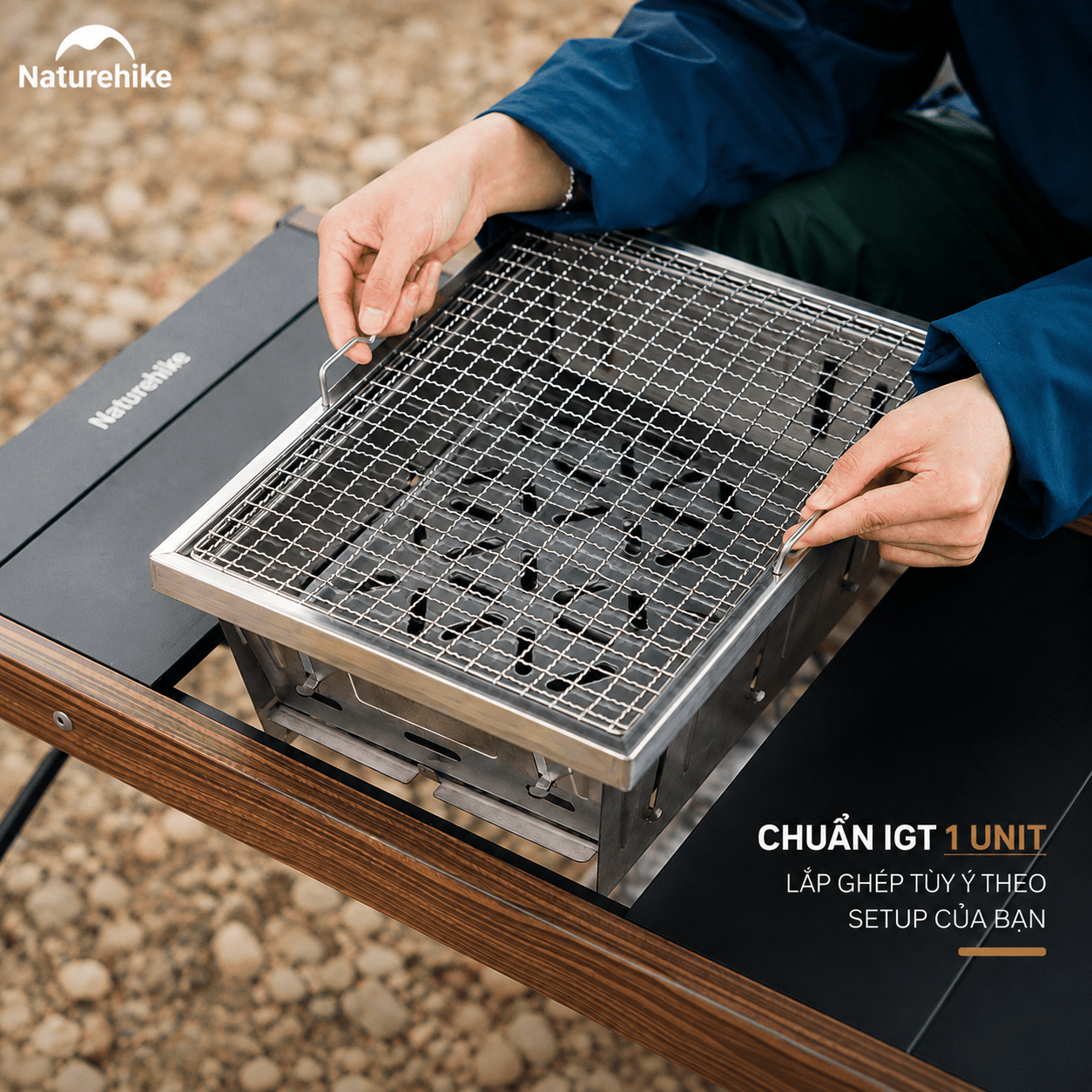 Bếp Nướng Gấp Gọn IGT Naturehike NH20CJ006 (TẶNG KÈM VỈ NƯỚNG)