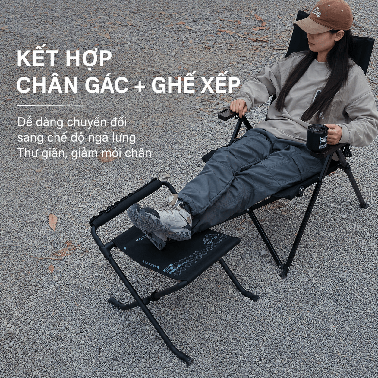 Ghế Đẩu Camping Shinetrip Gấp Gọn Đa Năng - Ghế Xếp Dã Ngoại Oxford 900D Khung Thép