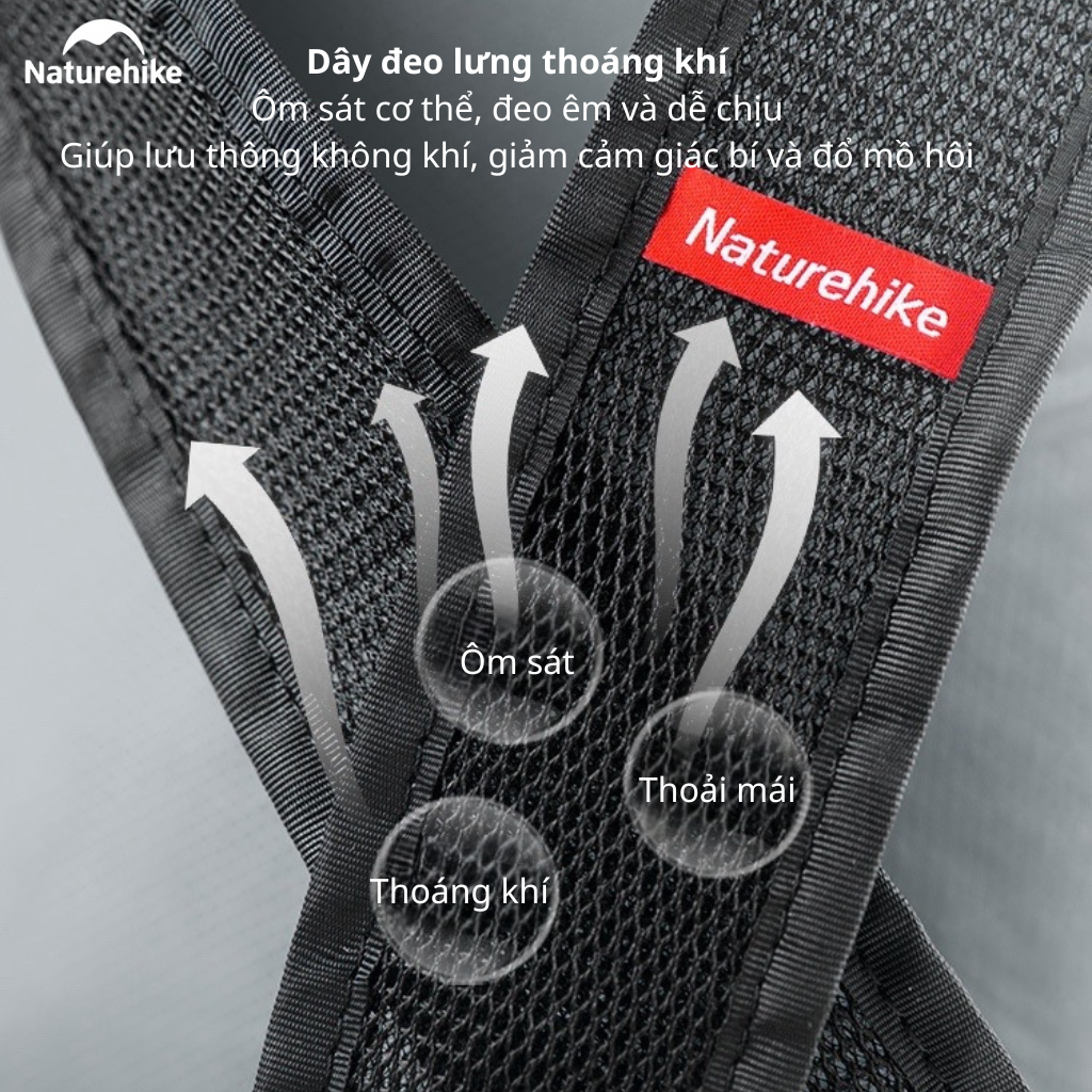 Balo Gấp Gọn Naturehike NH17A012-B 18L Siêu Nhẹ Chống Nước Du Lịch Leo Núi Dã Ngoại