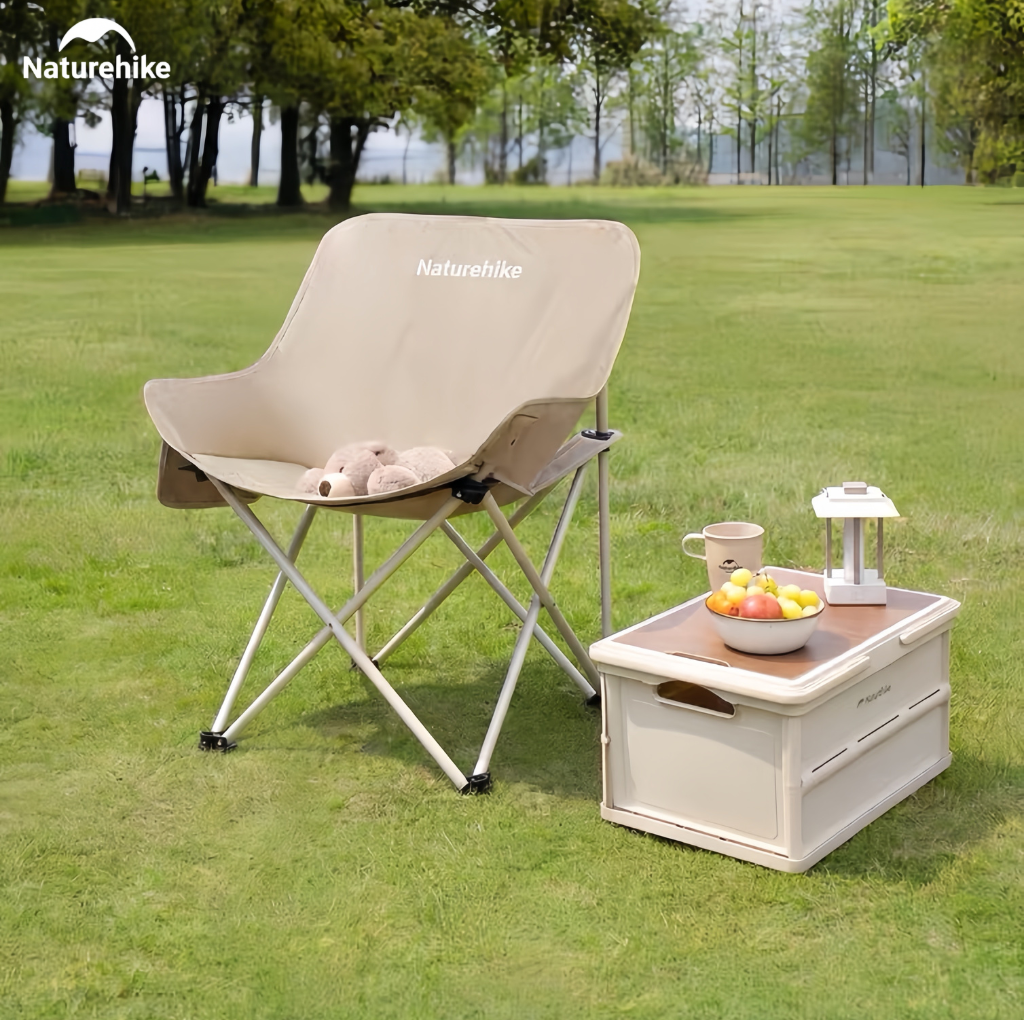 Ghế Mặt Trăng Naturehike CNH23JU13002 Gấp Gọn Có Túi Đựng Ghế Dã Ngoại Khung Thép Carbon