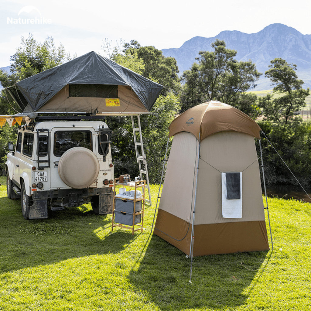 Lều Tắm Naturehike Outdoor Di Động NH21ZP005 Lều Thay Đồ Camping Chống Nước Có Móc Treo Túi Tắm