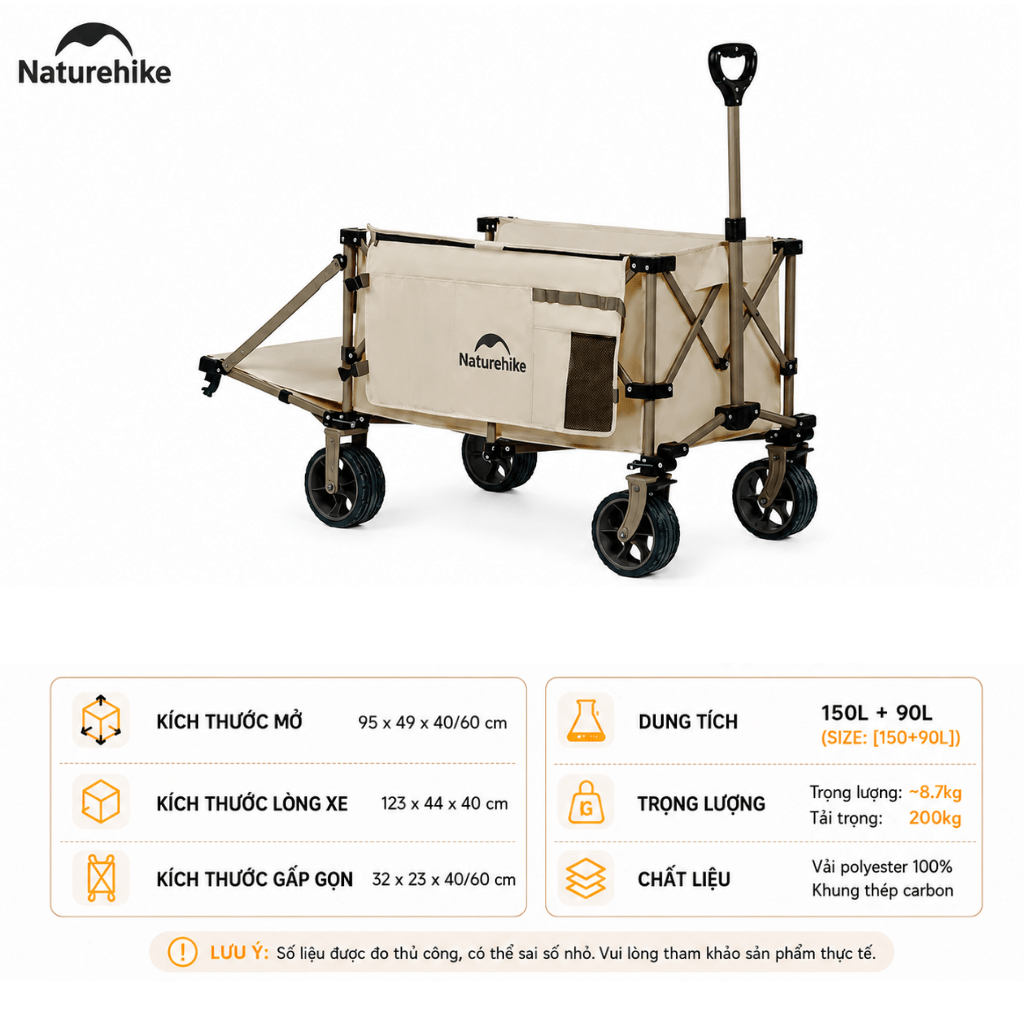 Xe Kéo Gấp Gọn Đa Năng Naturehike Camping Wagon CNK2450JJ017