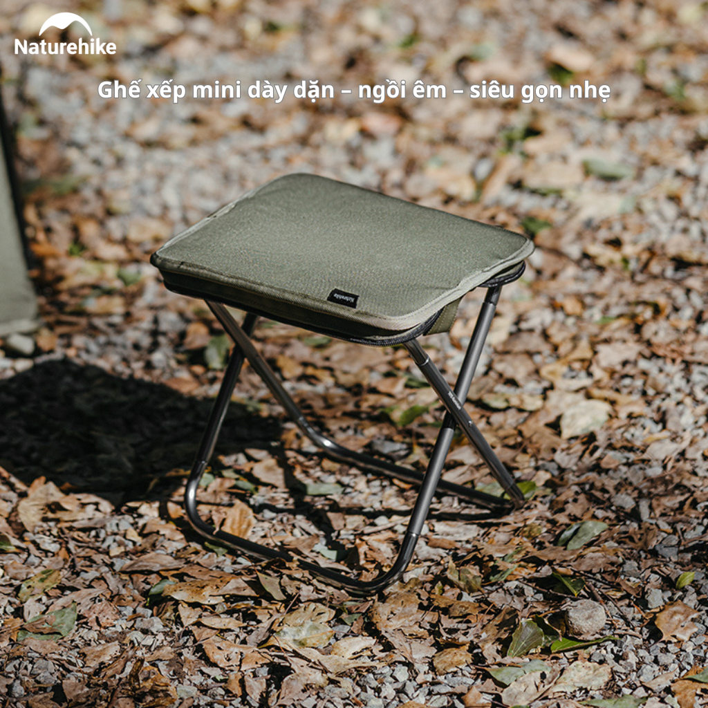 Ghế Camping Mini Naturehike  Gấp Gọn Siêu Nhẹ 325g – Ghế Dã Ngoại Câu Cá Picnic