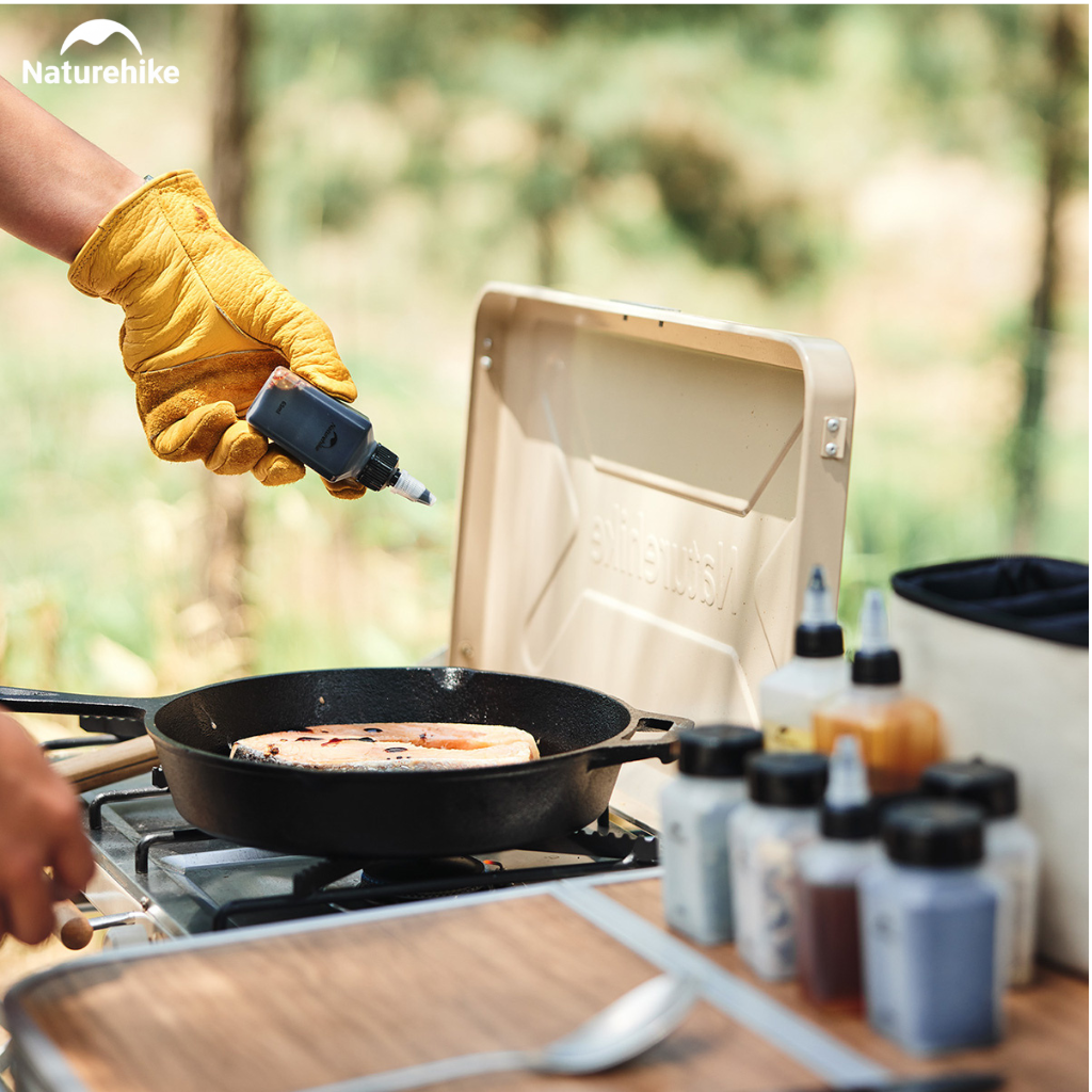 Bộ Chai Lọ Đựng Gia Vị CNH22CJ043 Naturehike Du Lịch Cắm Trại Mini 6/8 Món - Hộp Đựng Gia Vị Camping Chống Rò Rỉ