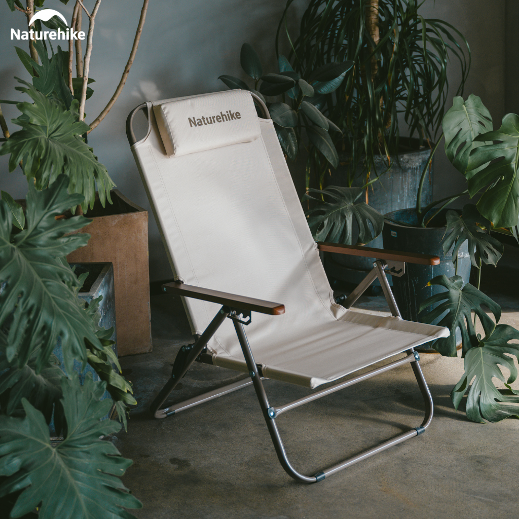 Ghế Xếp Camping Naturehike CNK2550JJ012 Low Chair Gấp Gọn 4 Mức Chỉnh – Ghế Dã Ngoại Tựa Lưng Cao Có Gối