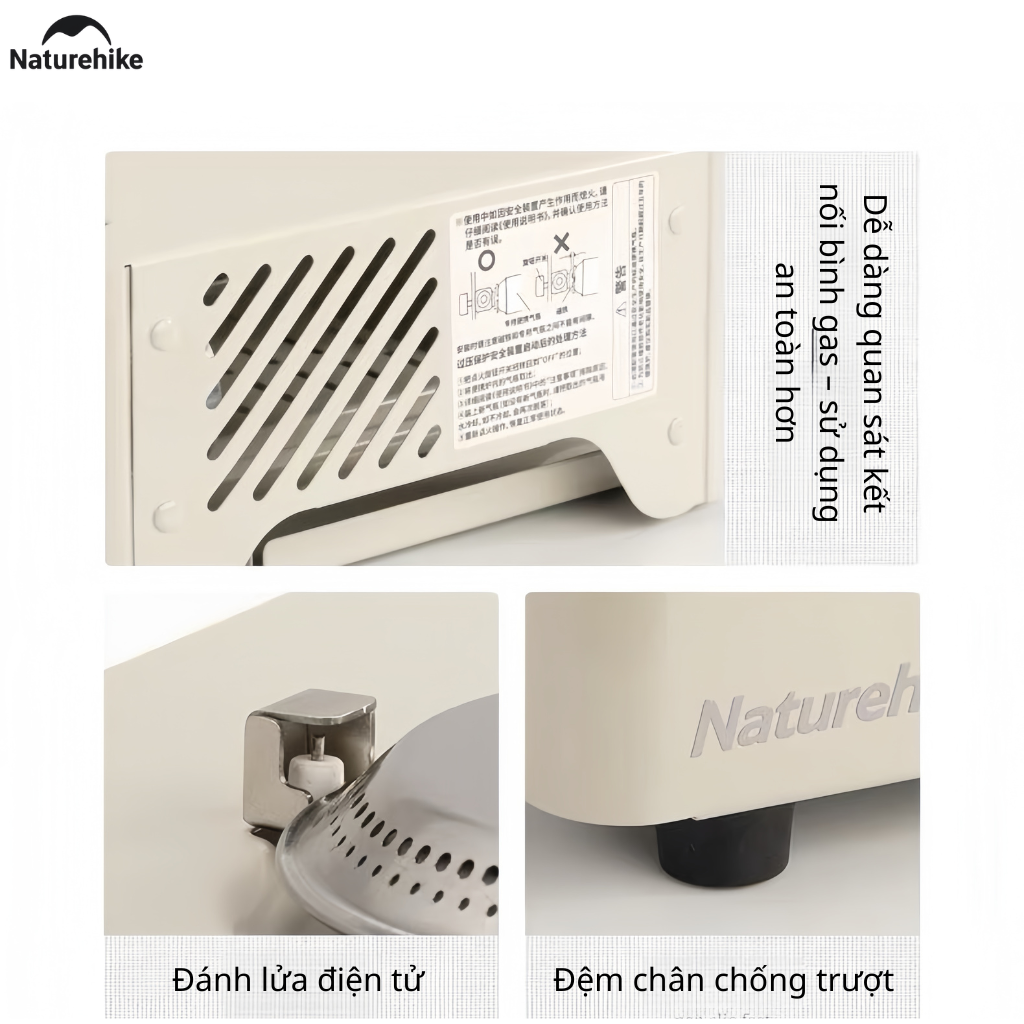 Bếp Gas Mini Cassette Naturehike CNH22CJ011 2KW – Bếp Gas Du Lịch Camping Gấp Gọn Đánh Lửa Tự Động