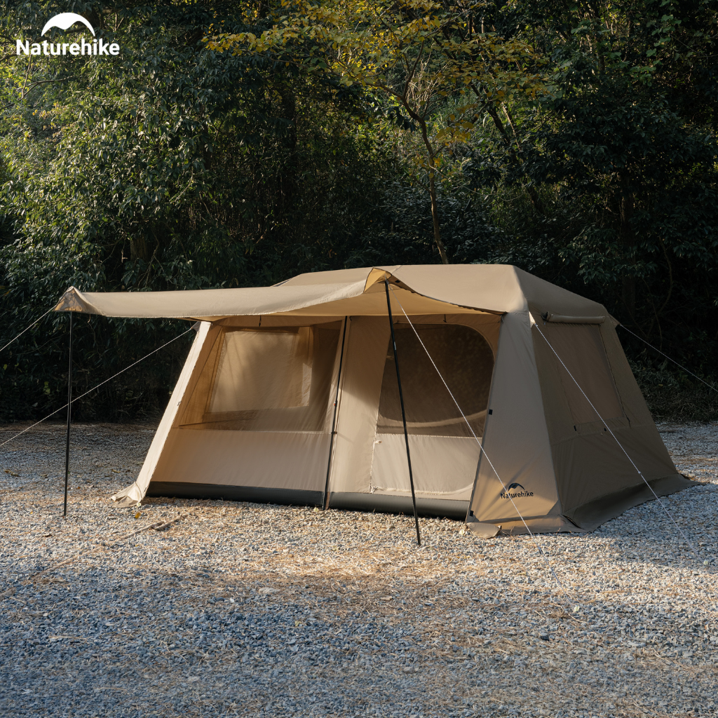 (TẶNG KÈM THẢM)Lều Cắm Trại Naturehike CNK2550WS042 Tự Bung 4-6 Người, Lều Gia Đình Camping Ngoài Trời Siêu Rộng 18m²