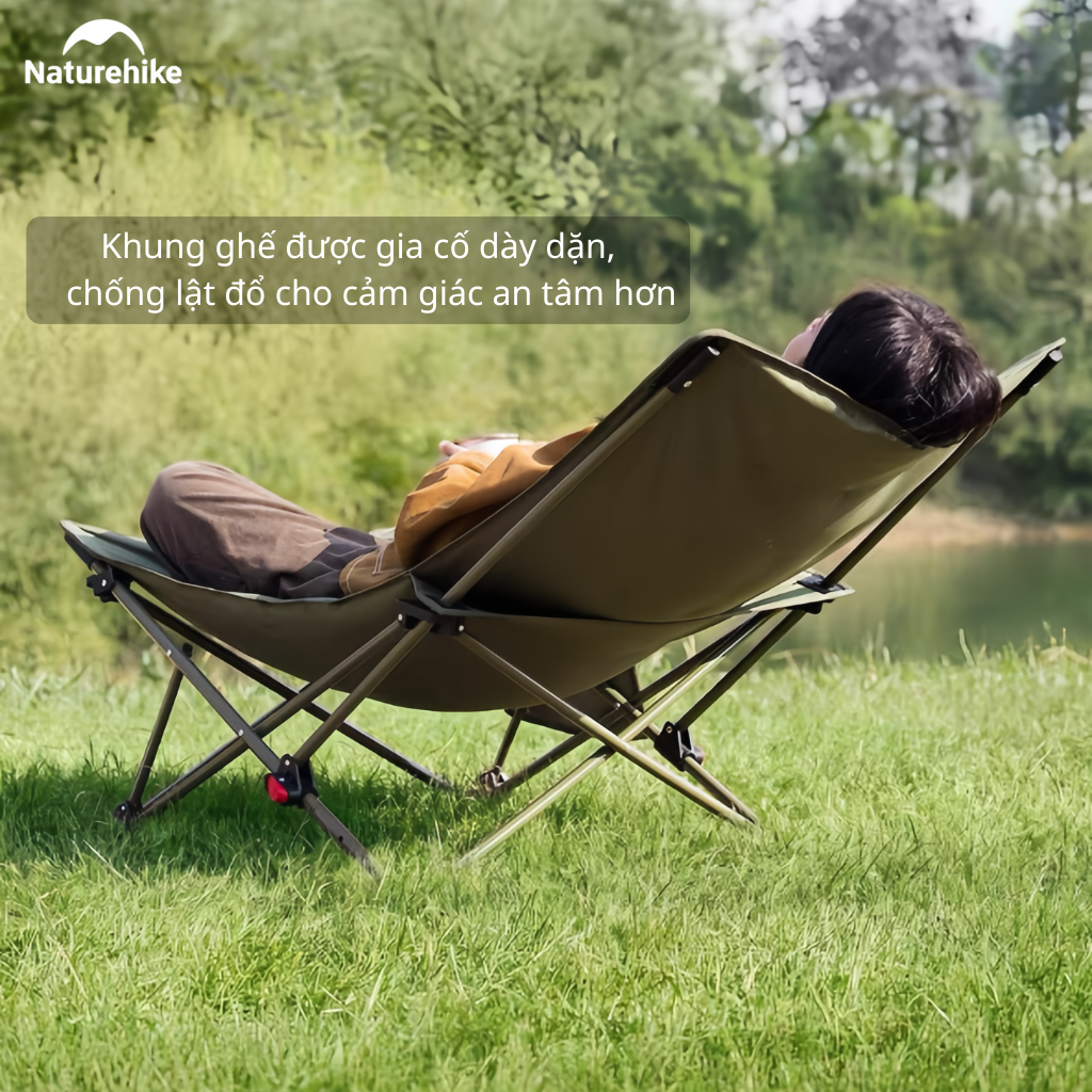 Ghế Xếp Thư Giãn Naturehike CNK2450JJ020 Gấp Gọn 4 Cấp Độ Ngả Lưng - Ghế Camping Ngoài Trời Khung Thép Carbon