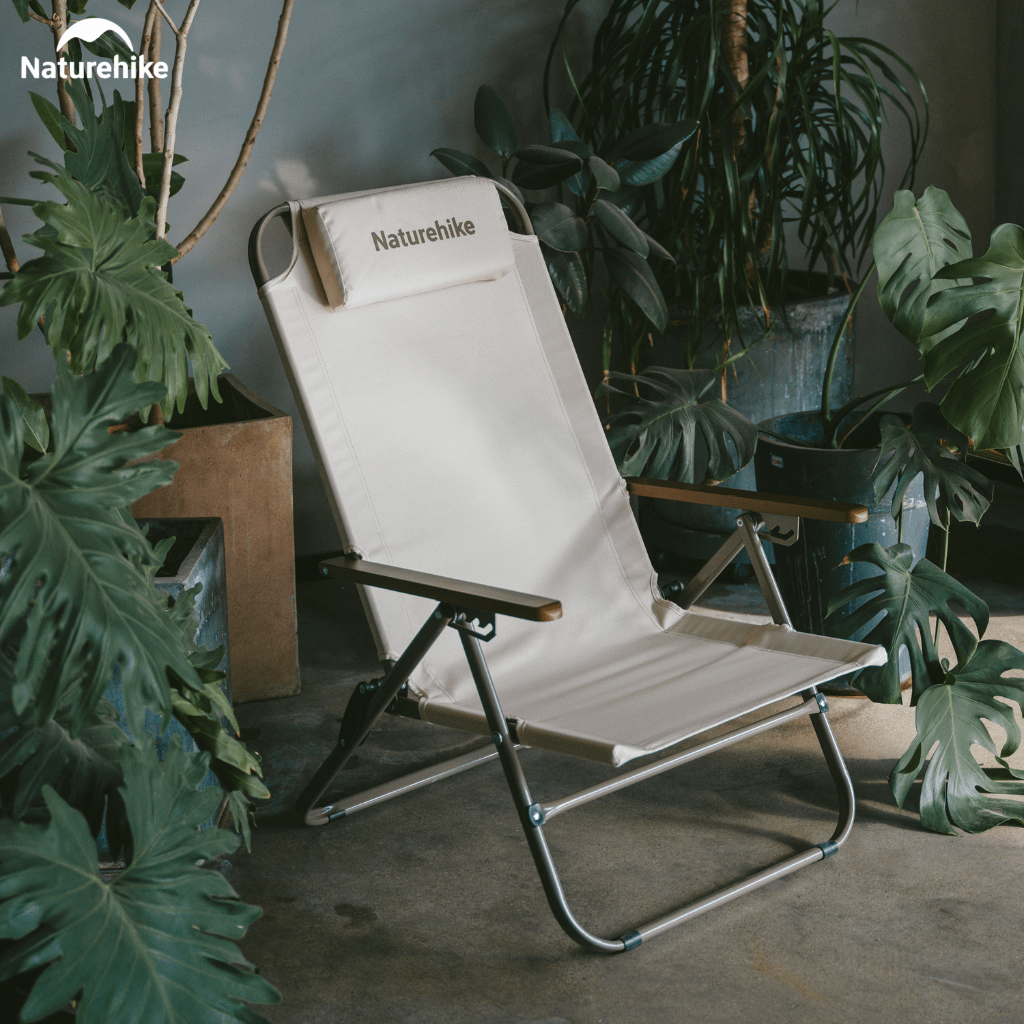 Ghế Xếp Camping Naturehike CNK2550JJ012 Low Chair Gấp Gọn 4 Mức Chỉnh – Ghế Dã Ngoại Tựa Lưng Cao Có Gối
