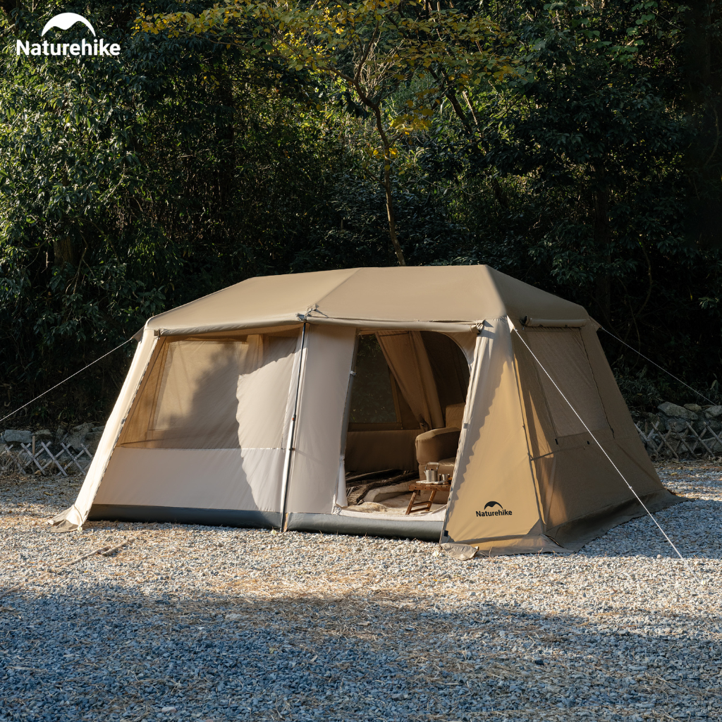 (TẶNG KÈM THẢM)Lều Cắm Trại Naturehike CNK2550WS042 Tự Bung 4-6 Người, Lều Gia Đình Camping Ngoài Trời Siêu Rộng 18m²