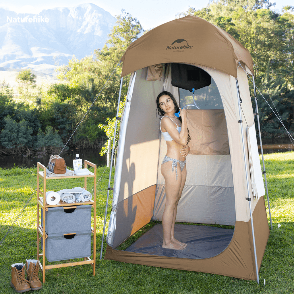 Lều Tắm Naturehike Outdoor Di Động NH21ZP005 Lều Thay Đồ Camping Chống Nước Có Móc Treo Túi Tắm