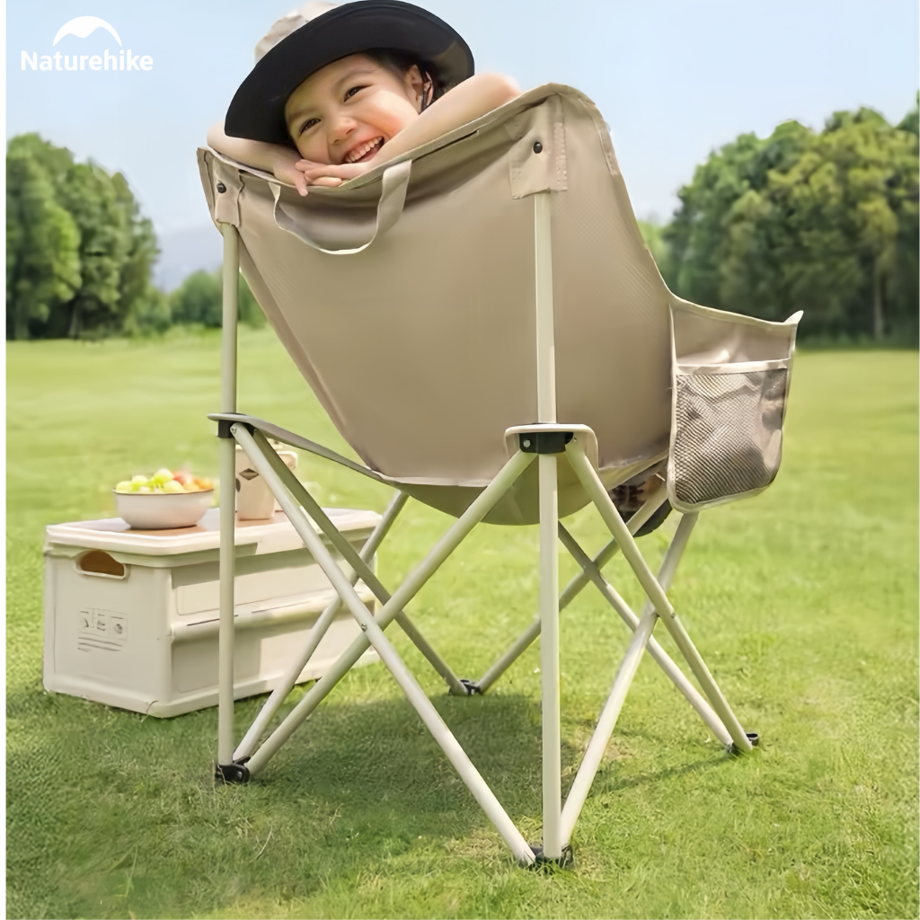 Ghế Mặt Trăng Naturehike CNH23JU13002 Gấp Gọn Có Túi Đựng Ghế Dã Ngoại Khung Thép Carbon