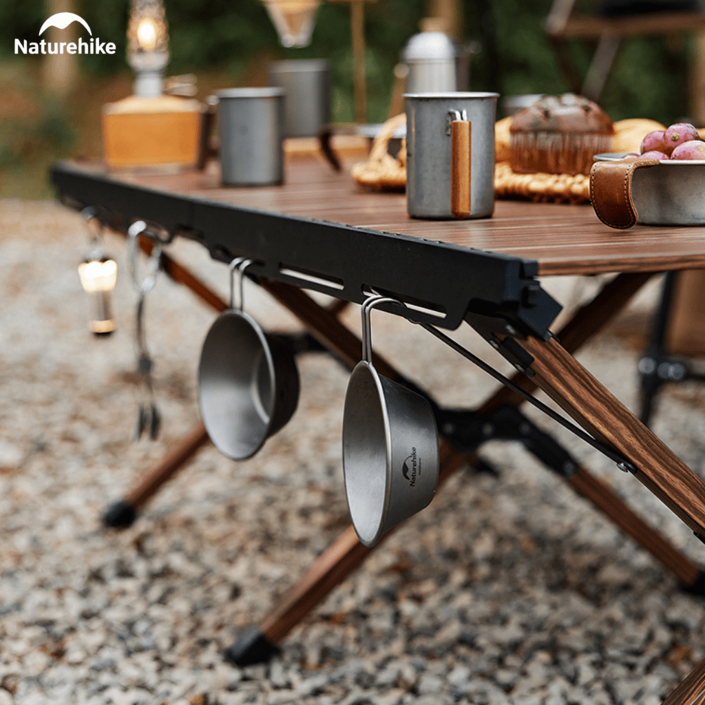 Bàn gấp gọn hợp kim nhôm - phủ vân gỗ chống nước bền bỉ, Kích thước 125×60cm - Naturehike CNH22JU043