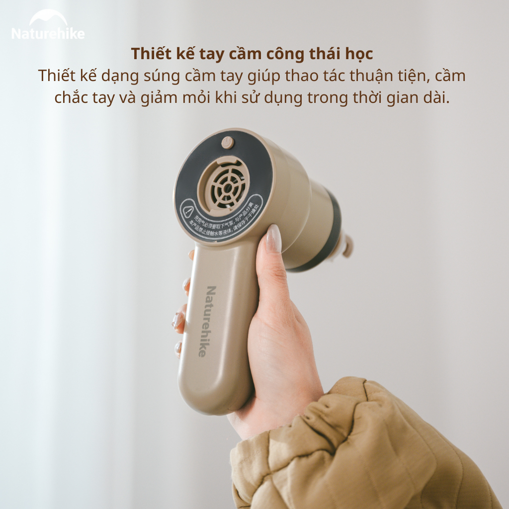 Máy Bơm Hơi Cầm Tay Mini CNK2450ZM017 Naturehike Sạc Type-C Đa Năng