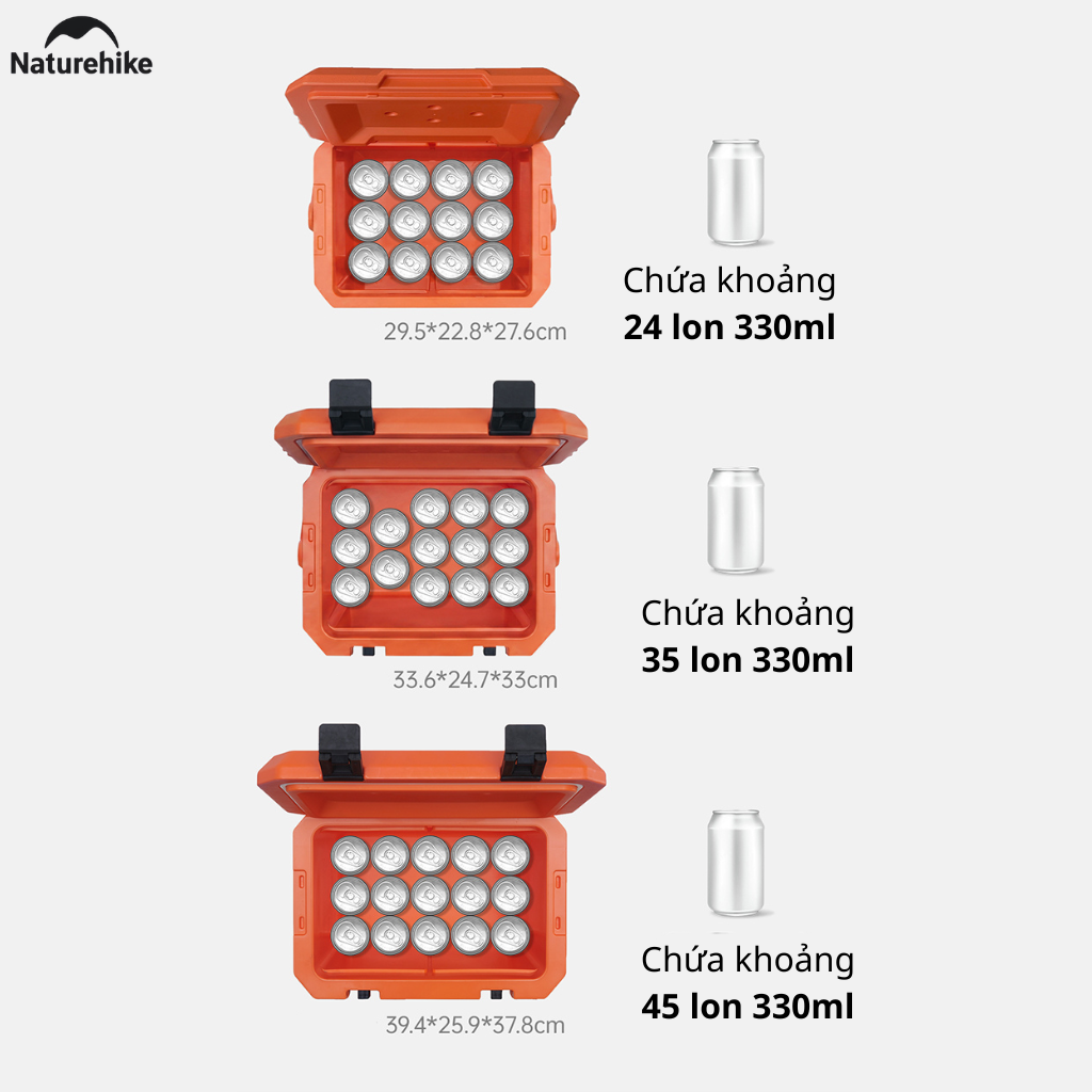 Thùng Giữ Nhiệt Naturehike 17L 24L 36L | Thùng Đá Camping Có Bánh Xe Giữ Lạnh Dã Ngoại Picnic