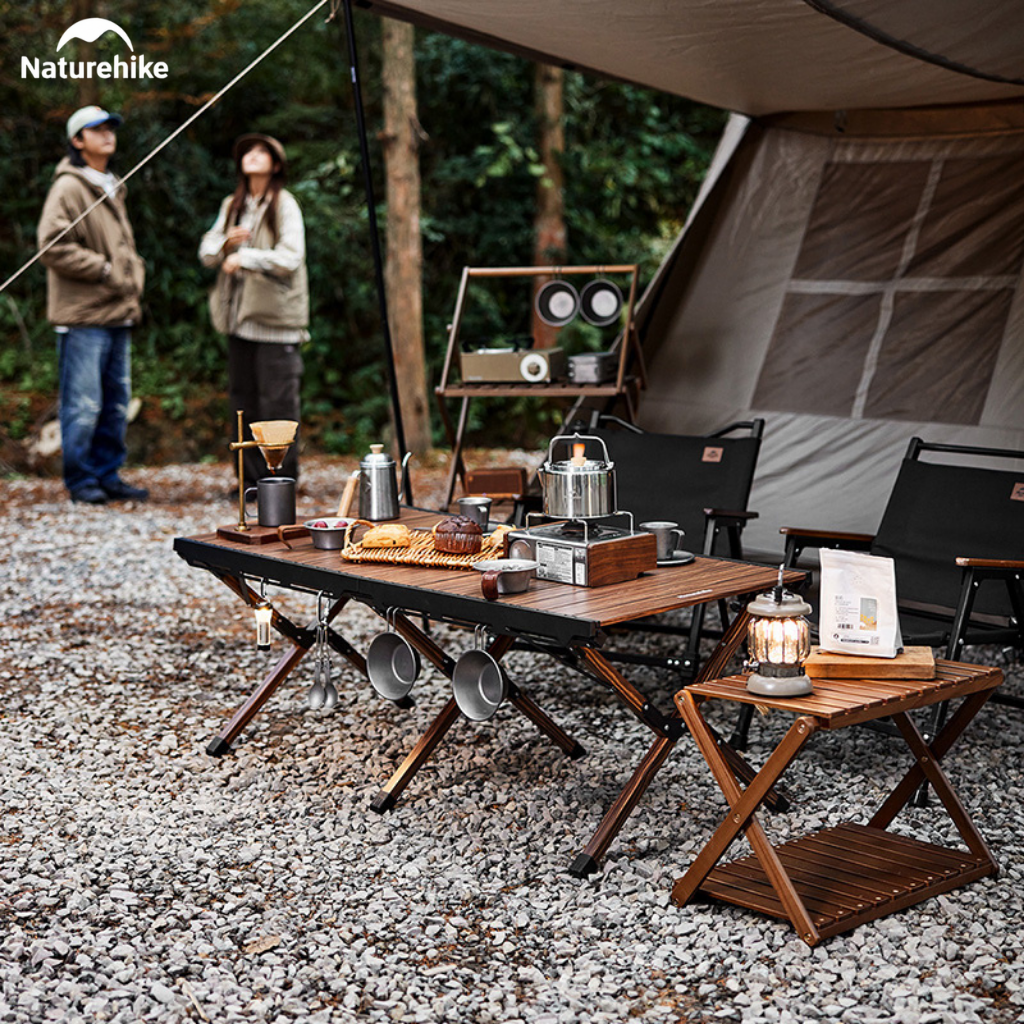 Bàn Camping Vân Gỗ Gấp Gọn CNH22JU043 Naturehike – Mặt Bàn Lớn, Khung Nhôm Chắc Chắn, Setup Outdoor Sang Trọng