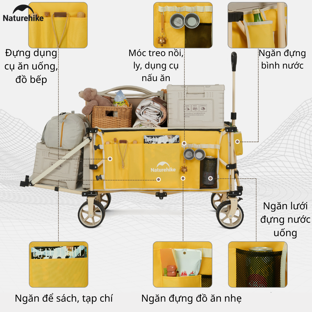 Xe Kéo Gấp Gọn Đa Năng Naturehike Camping Wagon CNK2450JJ017