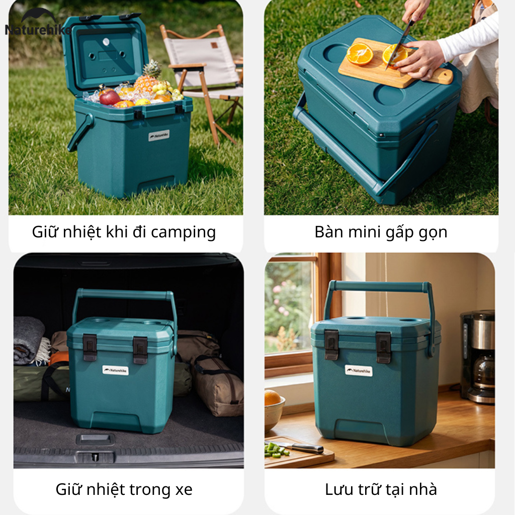 Thùng Giữ Nhiệt Naturehike 17L 24L 36L | Thùng Đá Camping Có Bánh Xe Giữ Lạnh Dã Ngoại Picnic