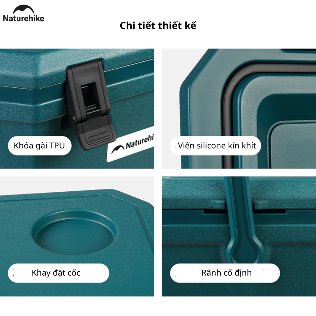 Thùng Giữ Nhiệt Naturehike 17L 24L 36L | Thùng Đá Camping Có Bánh Xe Giữ Lạnh Dã Ngoại Picnic