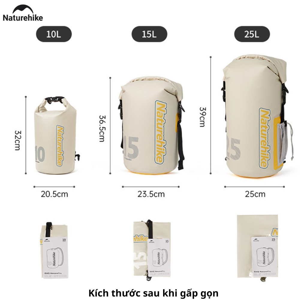 Túi chống nước NATUREHIKE CNK2300BS017 giúp bảo quản đồ dùng khô ráo khi du lịch