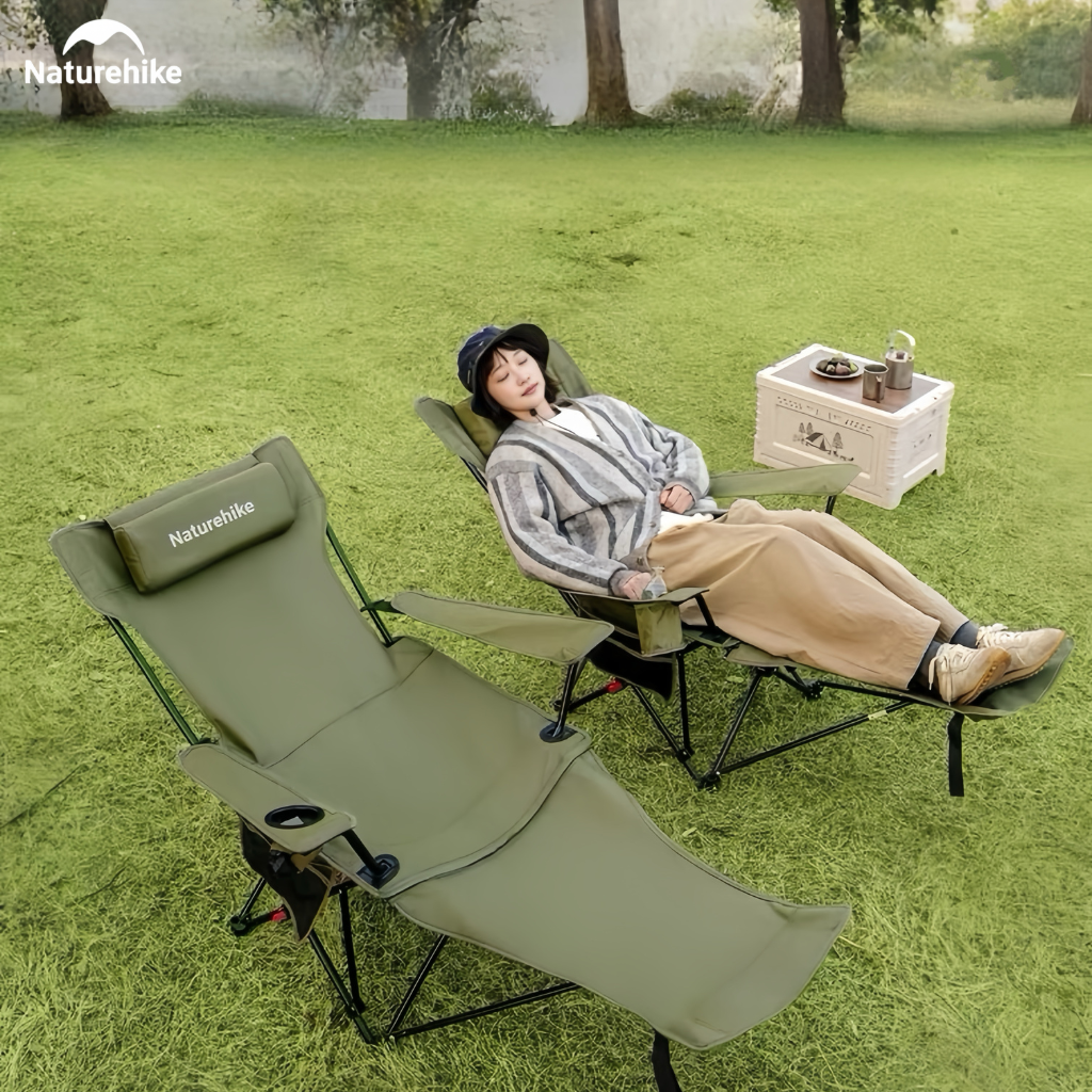 Ghế Xếp Ngả Lưng Camping CNK2650JJ020 Naturehike – Gác Chân Kéo Dài, Chỉnh 3 Mức Thư Giãn