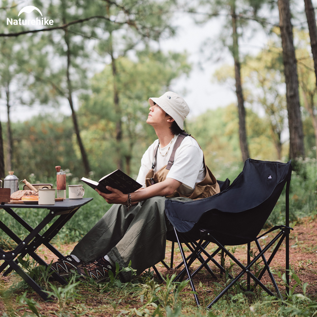 Ghế Mặt Trăng Naturehike CNH23JU13002 Gấp Gọn Có Túi Đựng Ghế Dã Ngoại Khung Thép Carbon
