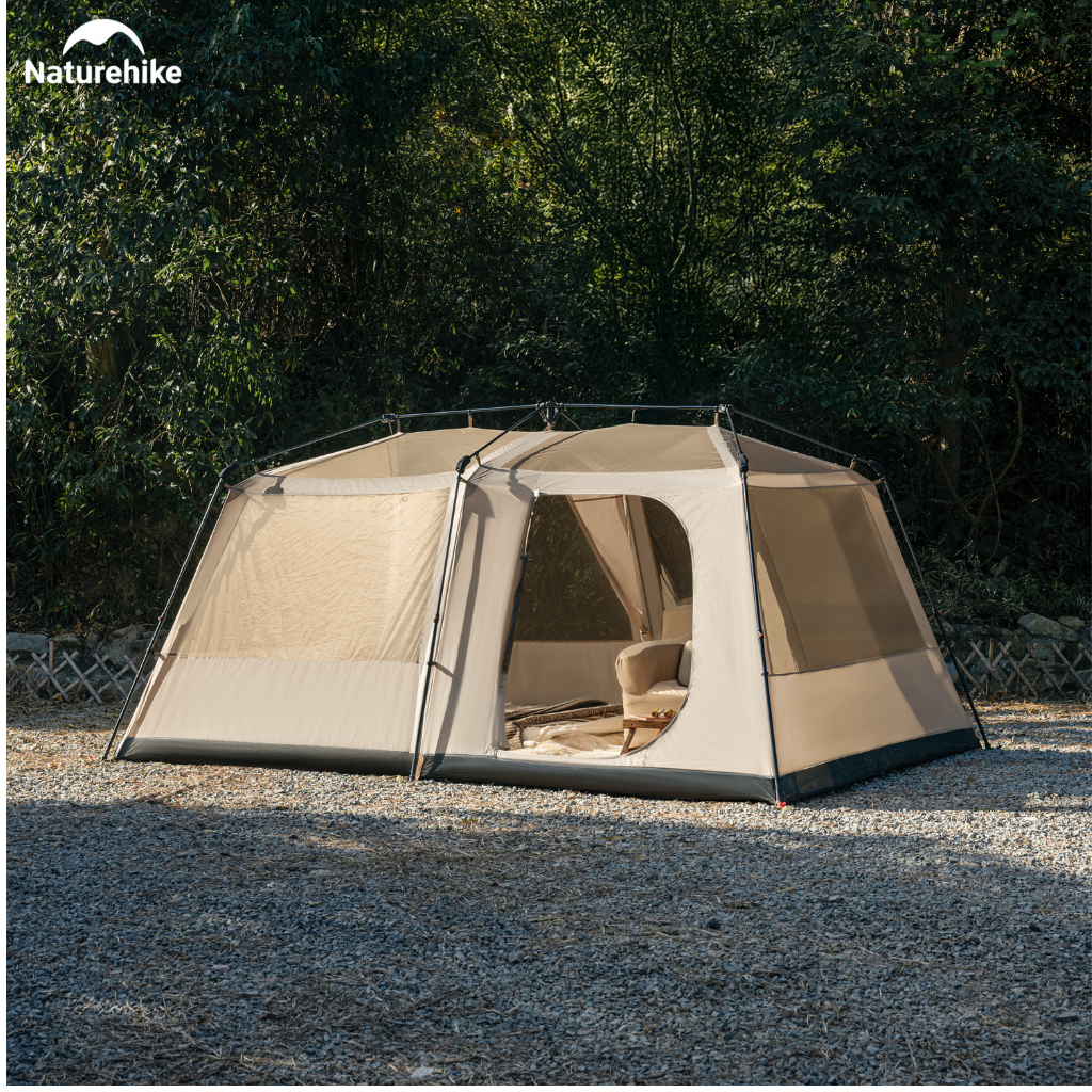 (TẶNG KÈM THẢM)Lều Cắm Trại Naturehike CNK2550WS042 Tự Bung 4-6 Người, Lều Gia Đình Camping Ngoài Trời Siêu Rộng 18m²