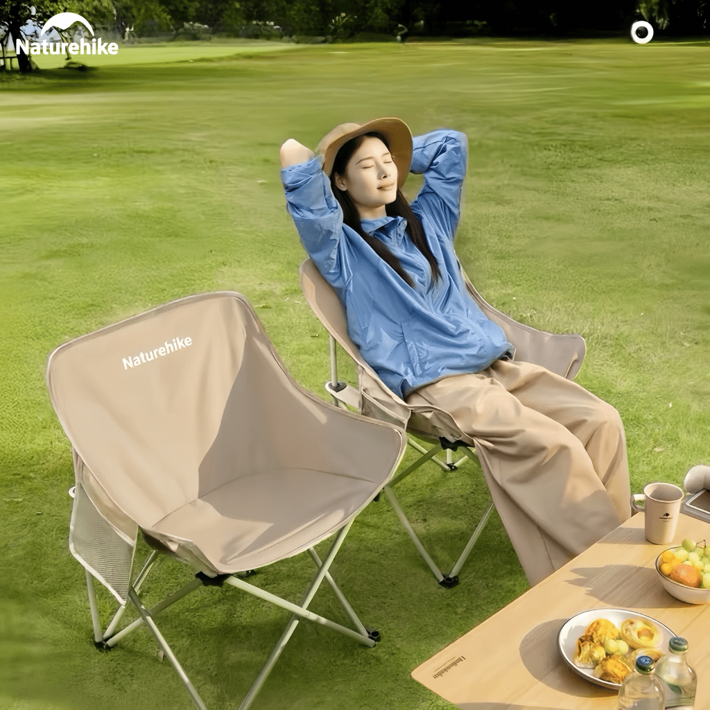 Ghế Mặt Trăng Naturehike CNH23JU13002 Gấp Gọn Có Túi Đựng Ghế Dã Ngoại Khung Thép Carbon