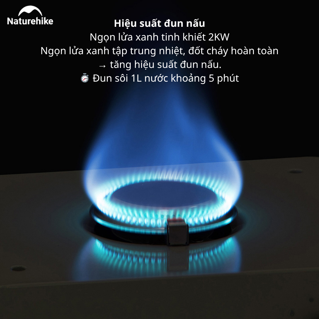Bếp Gas Mini Cassette Naturehike CNH22CJ011 2KW – Bếp Gas Du Lịch Camping Gấp Gọn Đánh Lửa Tự Động