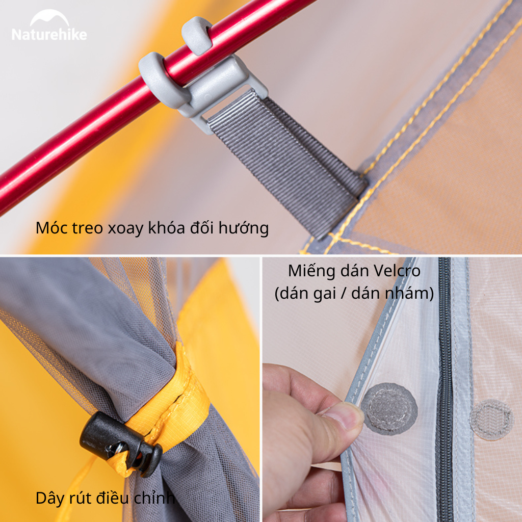Lều Naturehike NH19ZP017 Cloud Up 1 Người Siêu Nhẹ 930g Chống Nước 3000mm Lều Camping Dã Ngoại