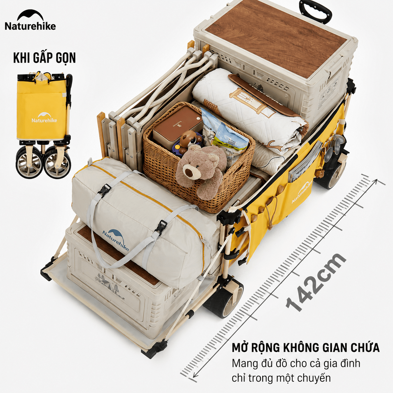 Xe Kéo Gấp Gọn Đa Năng Naturehike Camping Wagon CNK2450JJ017