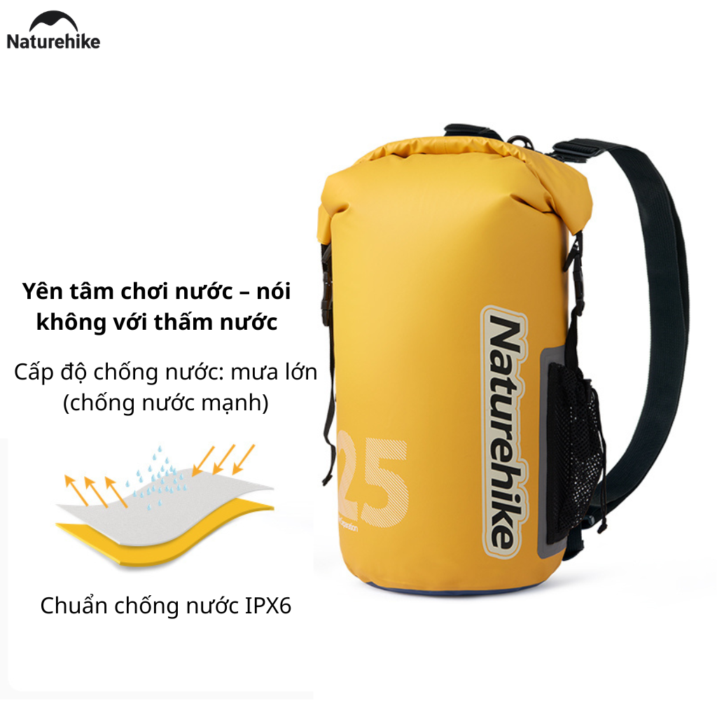 Túi chống nước NATUREHIKE CNK2300BS017 giúp bảo quản đồ dùng khô ráo khi du lịch