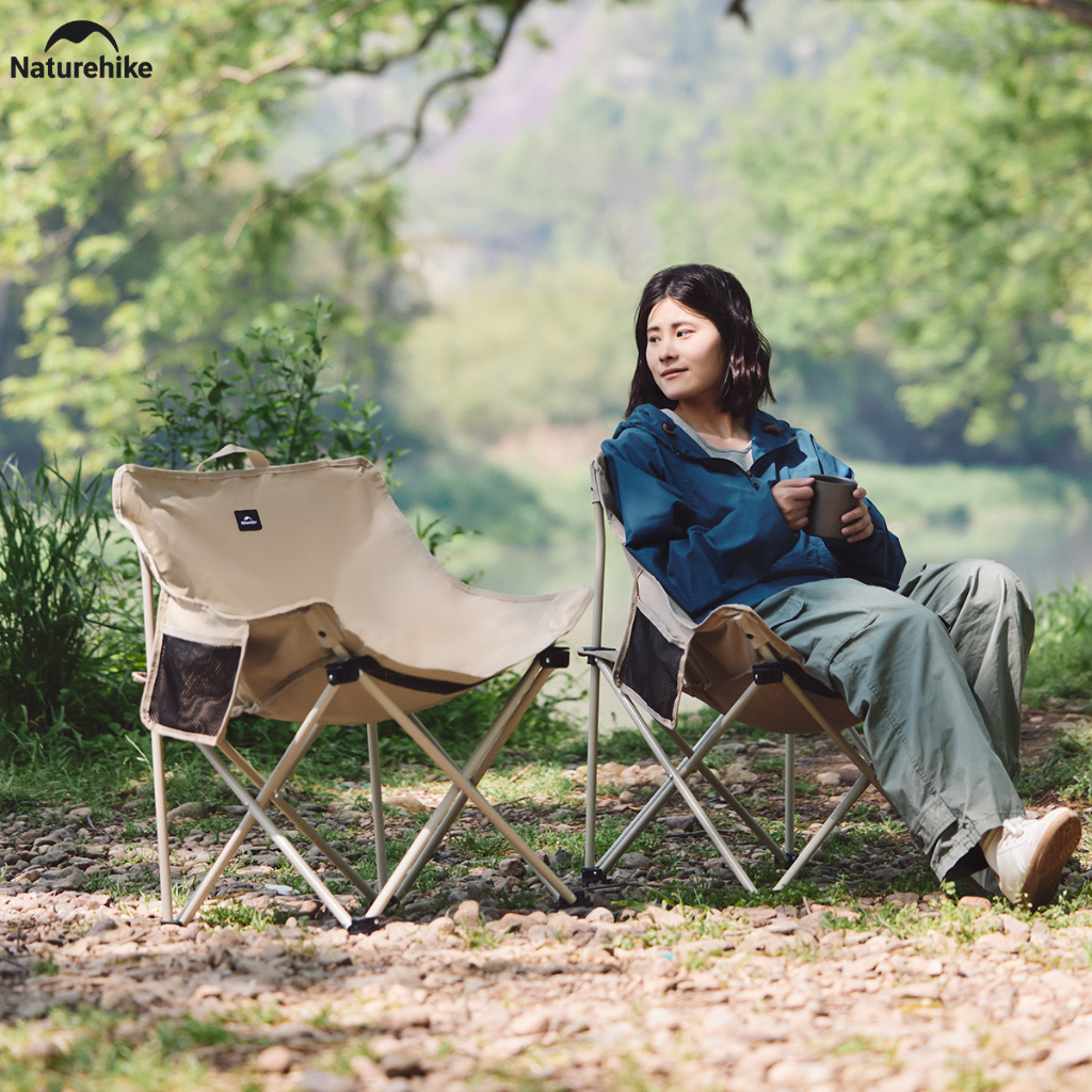 Ghế Mặt Trăng Naturehike CNH23JU13002 Gấp Gọn Có Túi Đựng Ghế Dã Ngoại Khung Thép Carbon