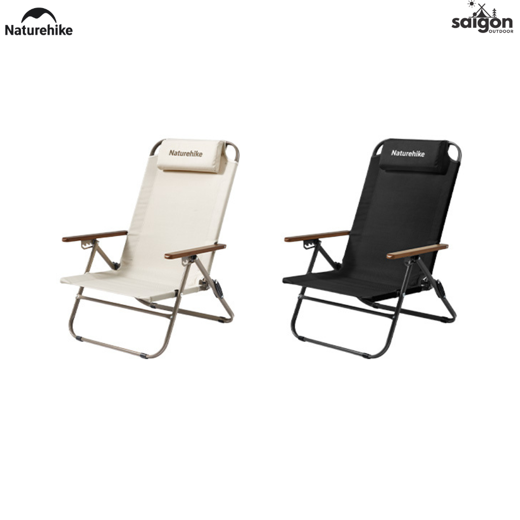 Ghế Xếp Camping Naturehike CNK2550JJ012 Low Chair Gấp Gọn 4 Mức Chỉnh – Ghế Dã Ngoại Tựa Lưng Cao Có Gối
