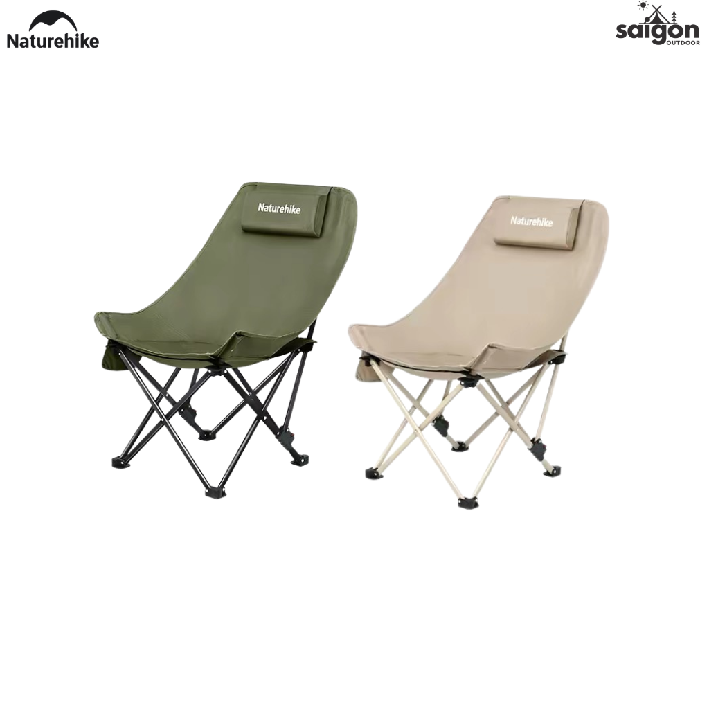 Ghế Xếp Dã Ngoại CNK2550JJ019,20 Naturehike Ghế Camping Ngả Lưng Có Gối Gấp Gọn Khung Thép Carbon